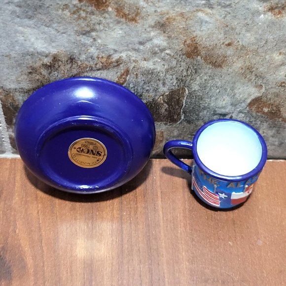 VTG SNCO Miniature Decorative The Alamo Plate & Mug Set 1999 - Picture 14 of 15